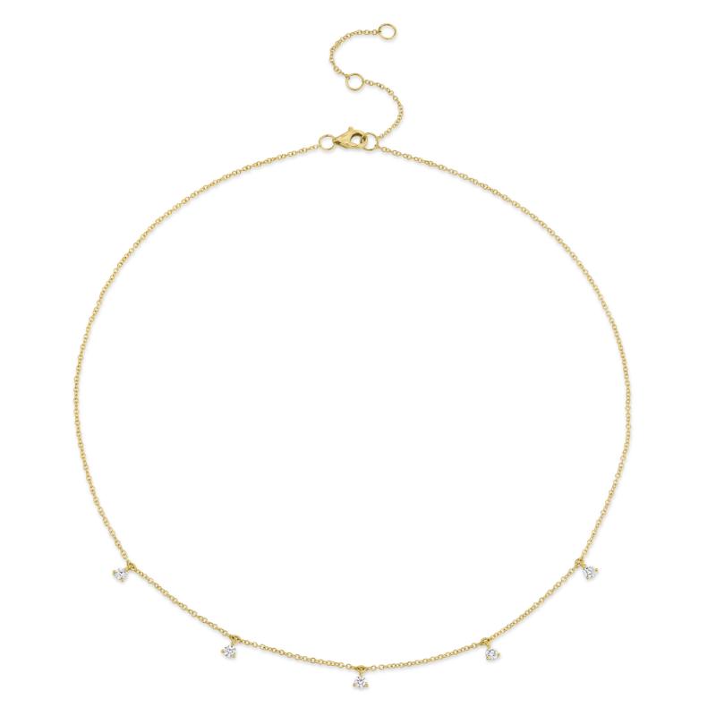 0.30Ct 14K Yellow Gold Diamond Necklace