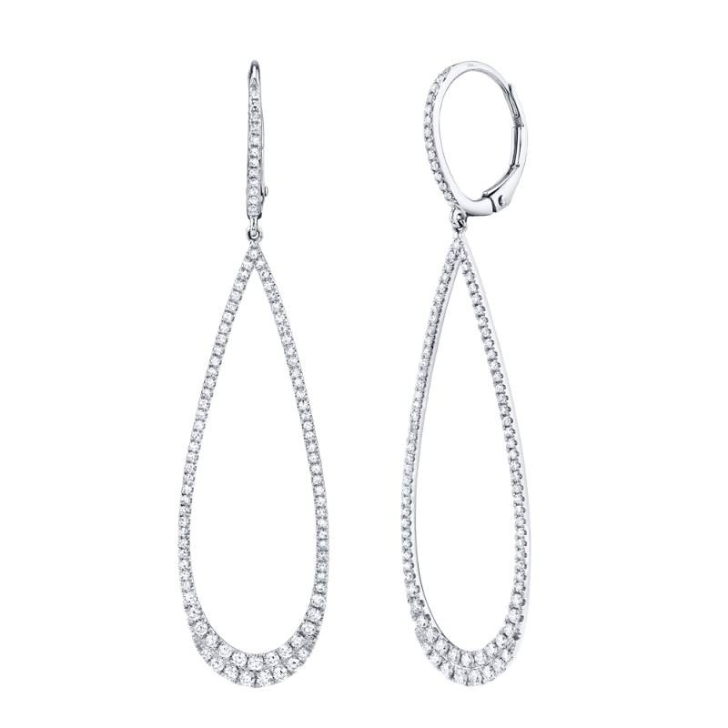 0.80Ct 14K White Gold Diamond Earring