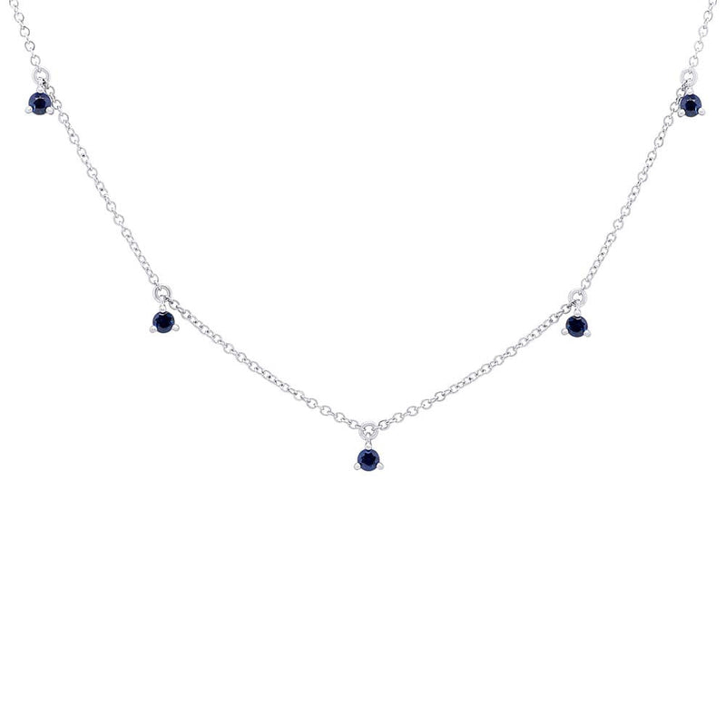 0.35Ct Blue Sapphire Necklace