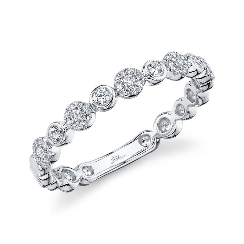 0.22ct 14k White Gold Diamond Ladys Band
