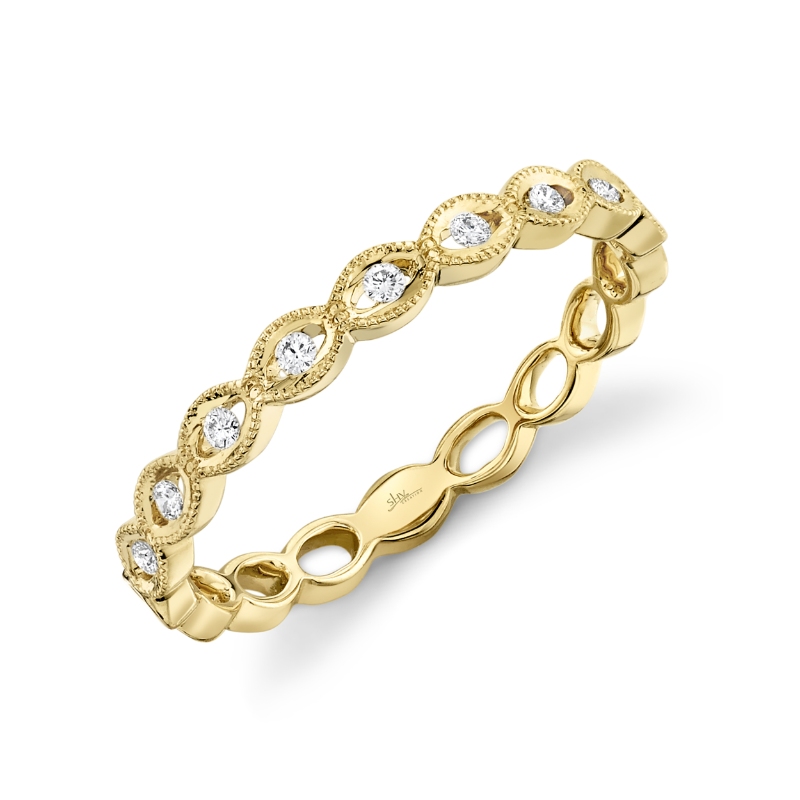 0.09Ct 14K Yellow Gold Diamond Lady's Band