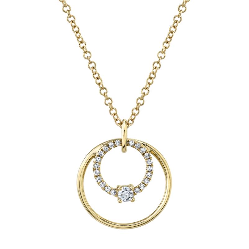 0.11Ct Diamond Circle Necklace