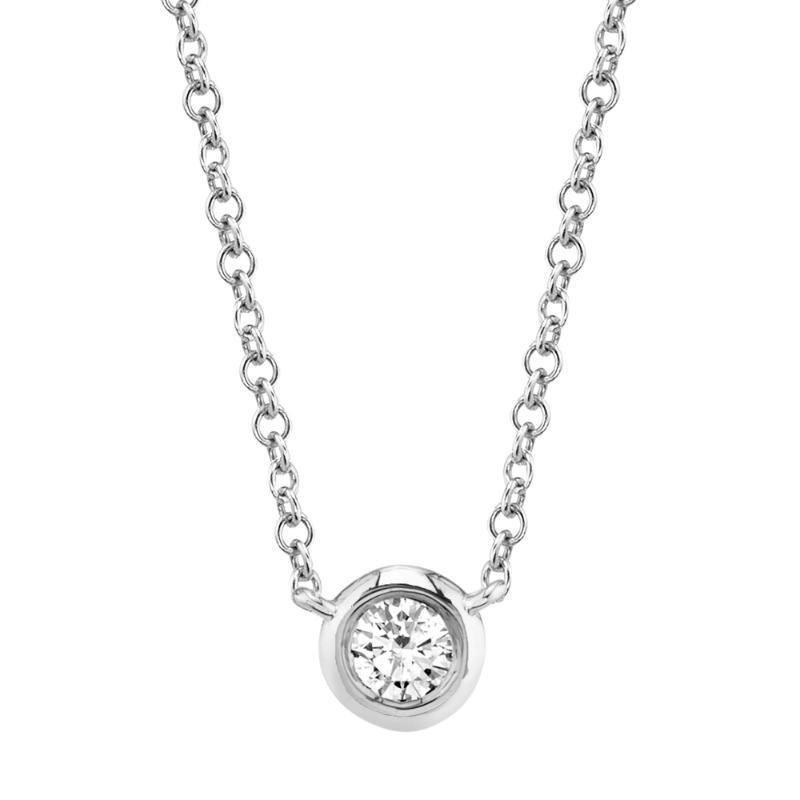 0.20Ct Diamond Bezel Necklace