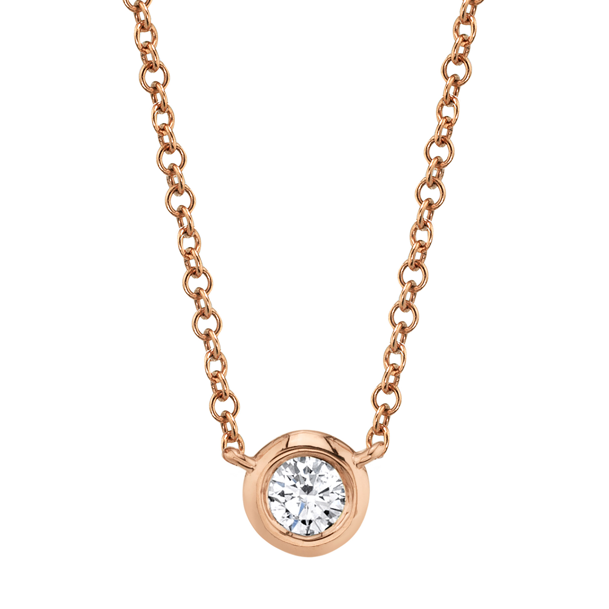 Floating Diamond Bezel Necklace – Vivien Frank Designs