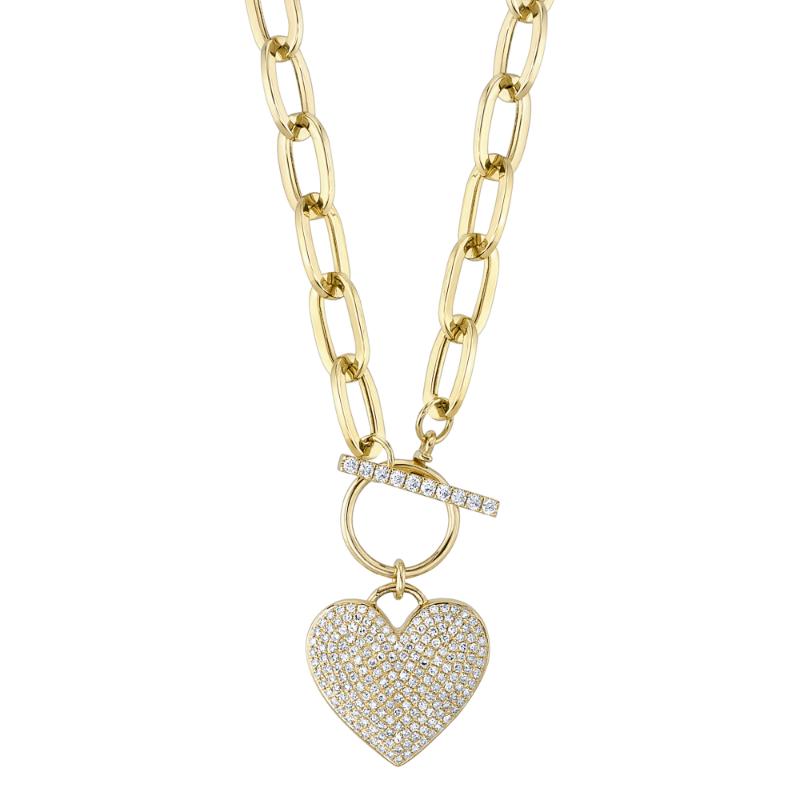 Shy Creation Diamond Heart Necklace