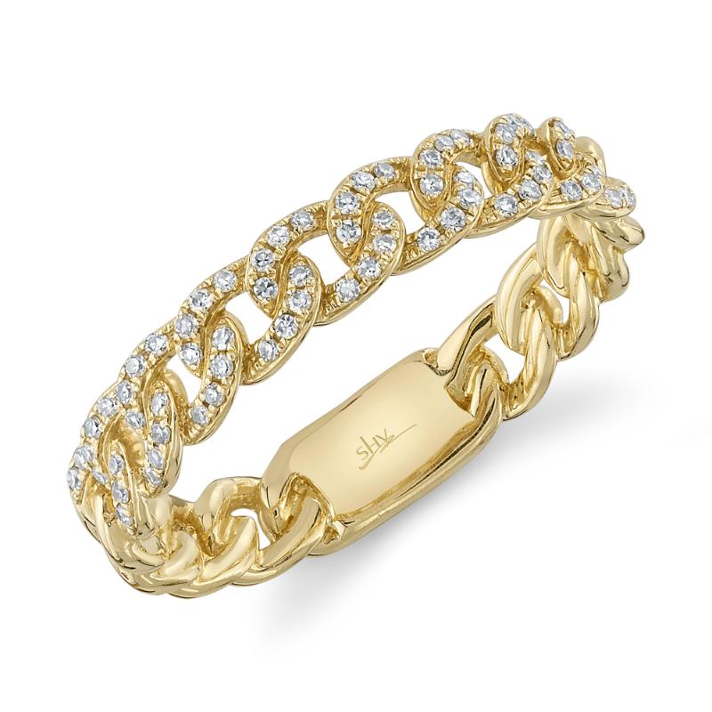 0.16Ct Diamond Link Ring