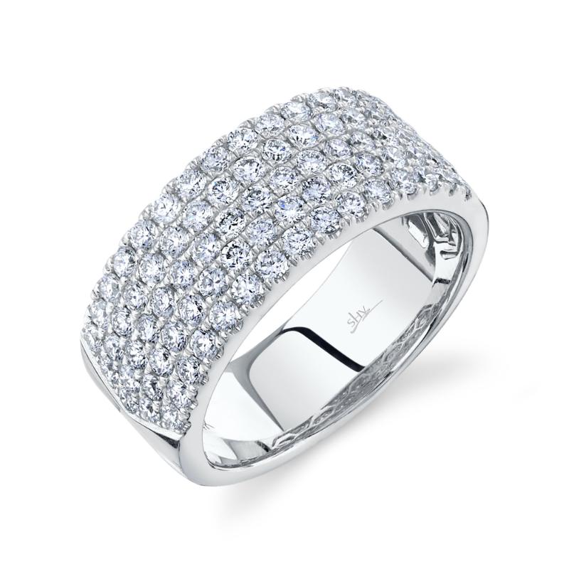 14K White Gold Diamond Pave Band