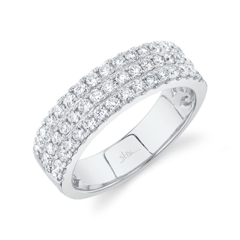 14K White Gold Pave Diamond Band