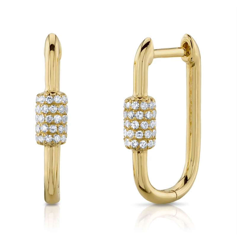 0.24Ct 14K Yellow Gold Diamond Earring