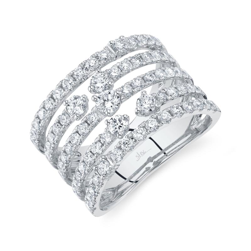 Diamond Ring 1-5/8 Ct Tw Round 14K White Gold