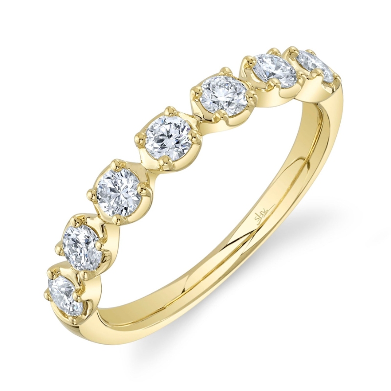 A 14K Yellow Gold Diamond Band