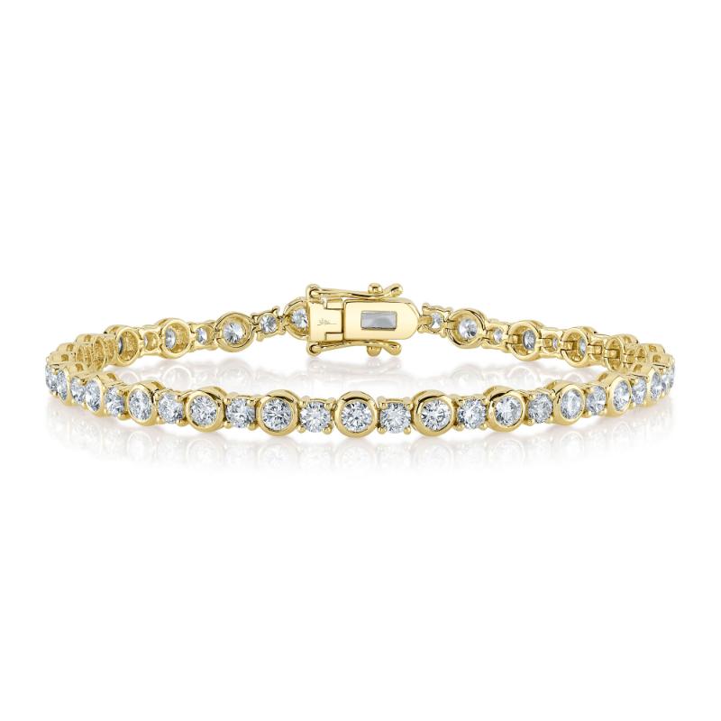 14K Yellow Gold Tennis Bracelet