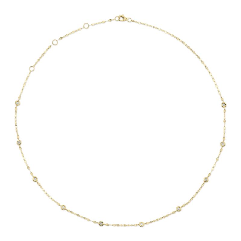 14K Yellow Gold Diamonds By The Yard Necklace