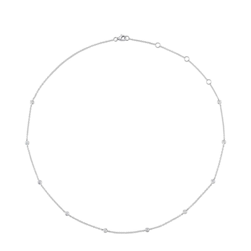 A 14K White Gold Diamonds By The Yard Chain