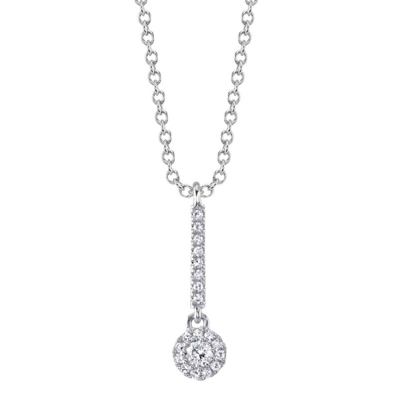 14K White Gold Diamond Necklace