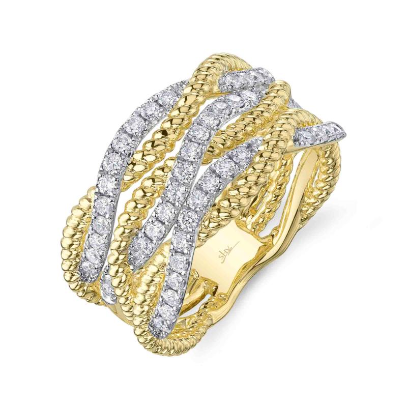 14K Yellow Gold Wide Band Style Ring