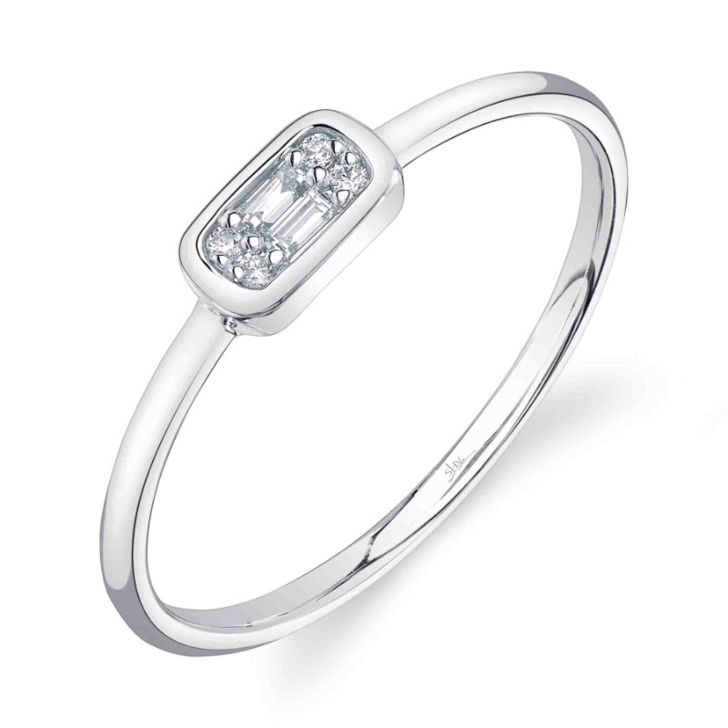 A 14K White Gold Ring Set