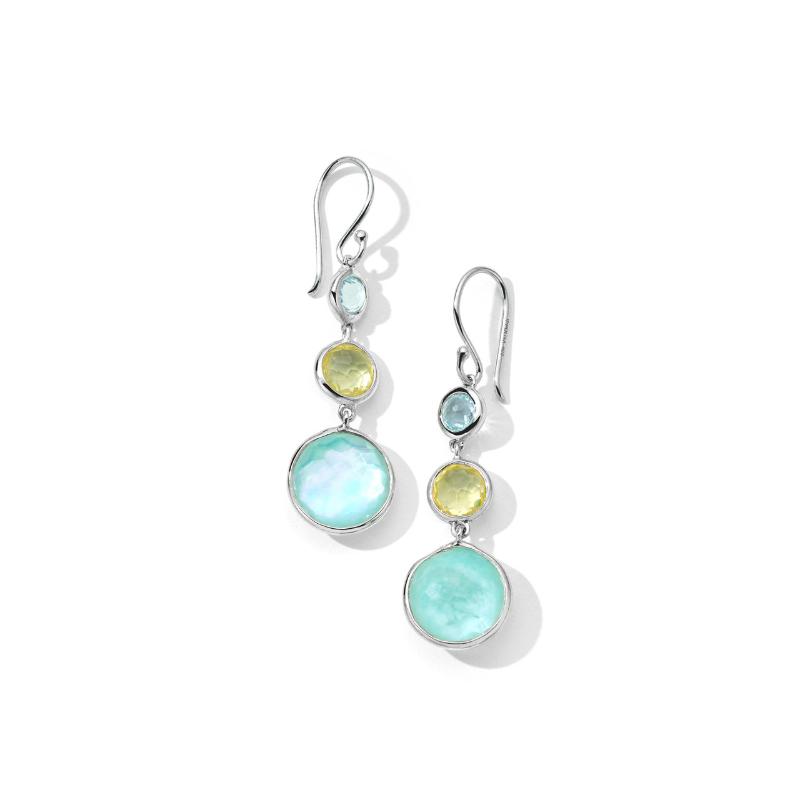 IPPOLITA Lollitini 3-Stone Drop Earrings In Sterling Silver Calabria