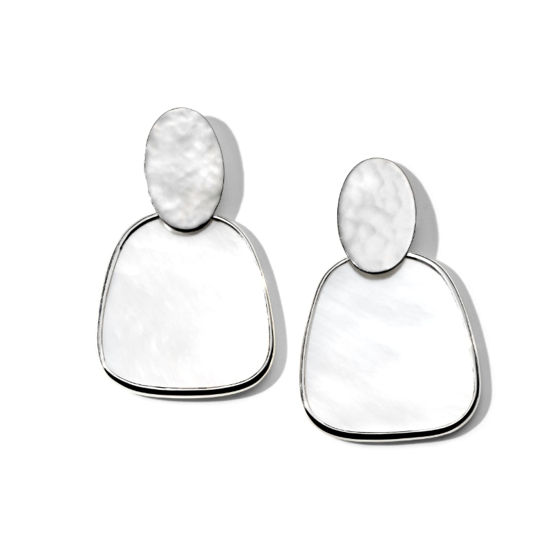 IPPOLITA Sterling Silver Crinkle Oval Drop Earrings