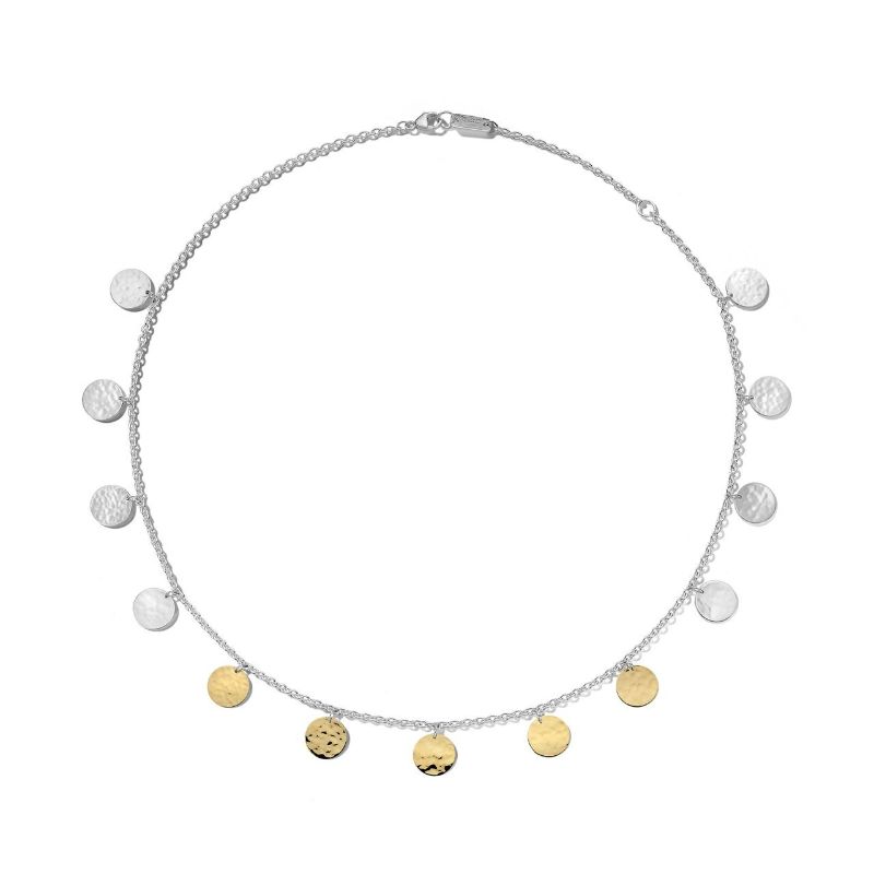 IPPOLITA Classico Hammered Paillette Disc Necklace in Chimera