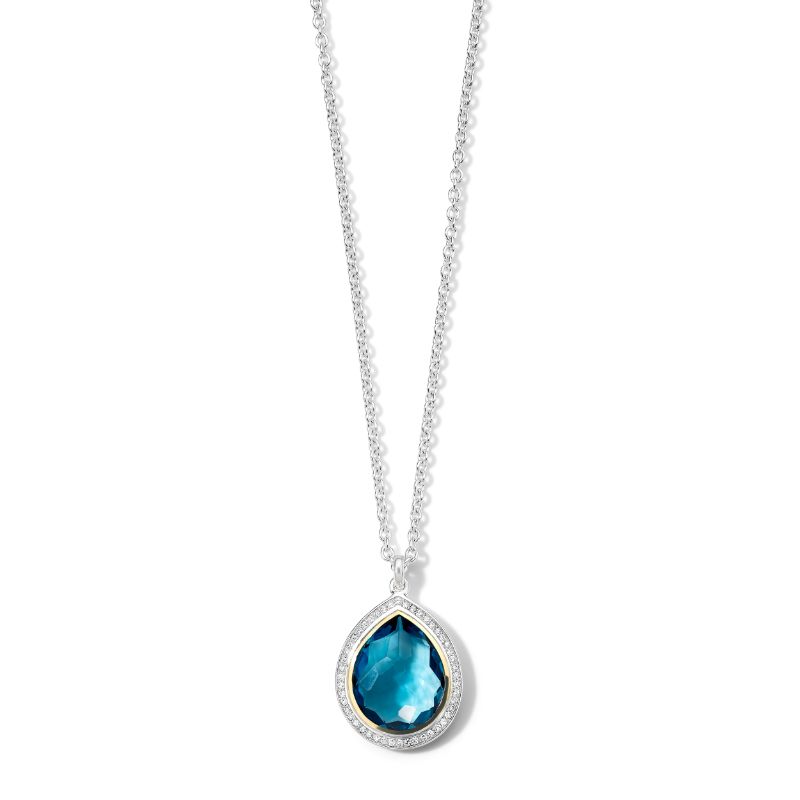 IPPOLITA Teardrop Pendant Necklace in with Diamonds
