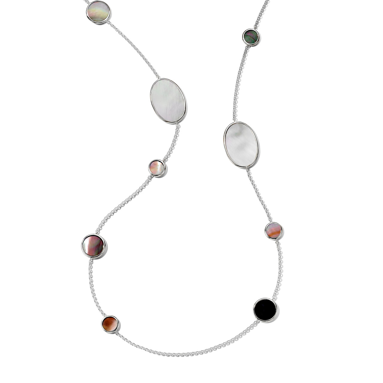 IPPOLITA Silver Lollipop Clear Quartz Station Necklace