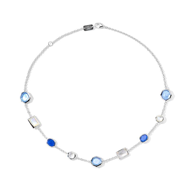IPPOLITA Short Mixed-Cut Station Necklace In Sterling Silver 16-18