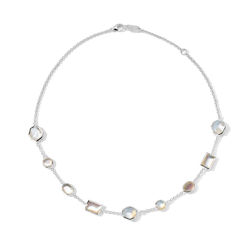 IPPOLITA Short Mixed-Cut Station Necklace In Sterling Silver 16-18