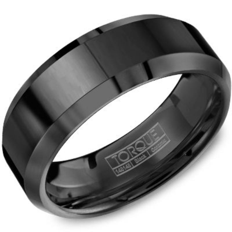 Gents Black Ceramic Wedding Band