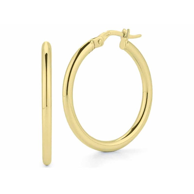 Roberto Coin 18Kt Gold Oval Hoop Earrings