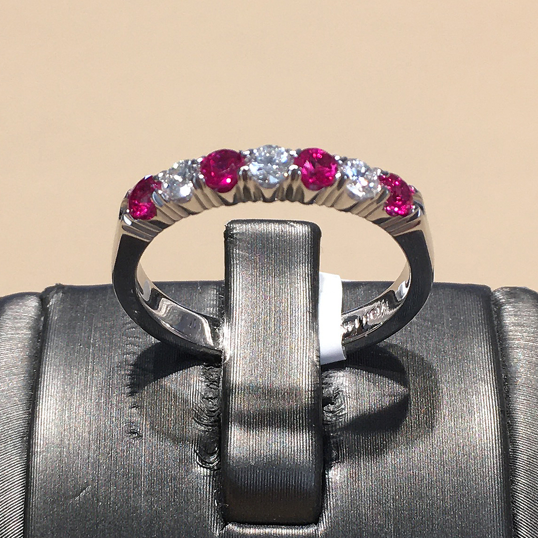 Rummeles Signature Ruby and Diamond Band