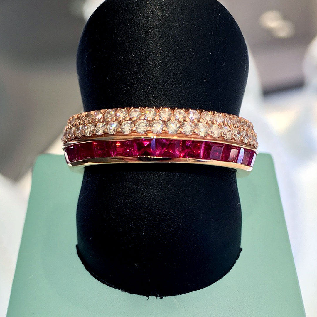 Rummele's Signature Ruby and Diamond Eternity Ring