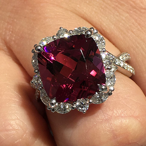 LR4784 - Ladys Rubellite Ring